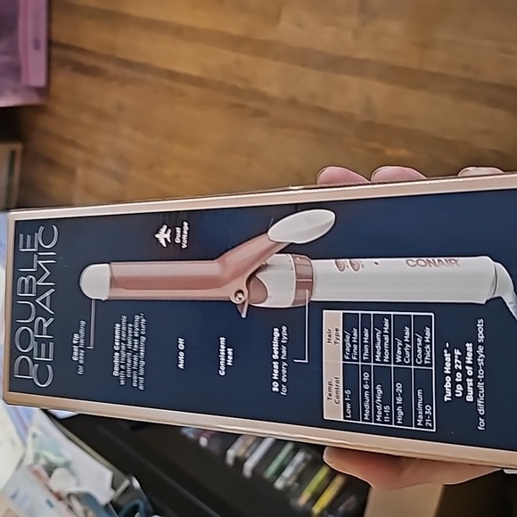 3/$25 🆕 Conair Double Ceramic 1 inch barrel Curling Iron Rose Gold - Picture 2 of 2